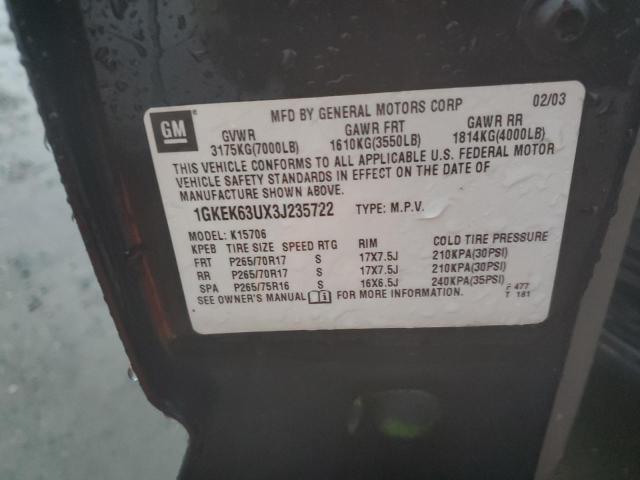 Photo 12 VIN: 1GKEK63UX3J235722 - GMC YUKON DENA 