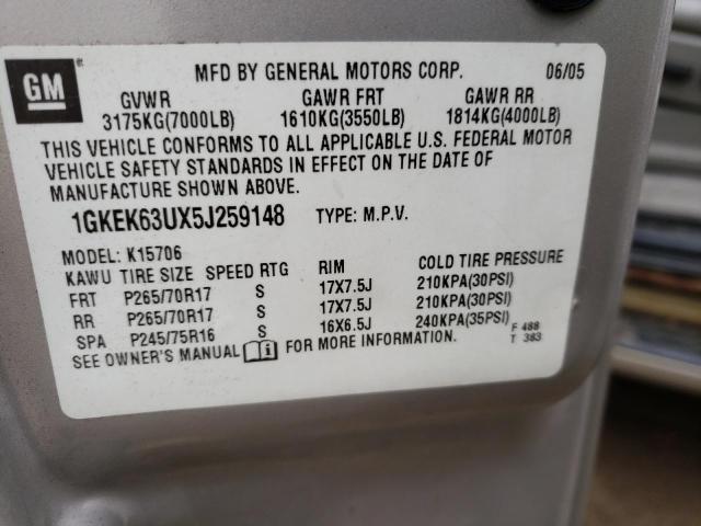 Photo 13 VIN: 1GKEK63UX5J259148 - GMC YUKON 