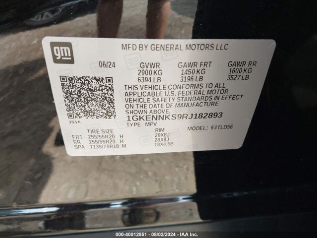 Photo 8 VIN: 1GKENNKS9RJ182893 - GMC ACADIA 