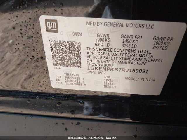 Photo 8 VIN: 1GKENPKS7RJ159091 - GMC ACADIA 