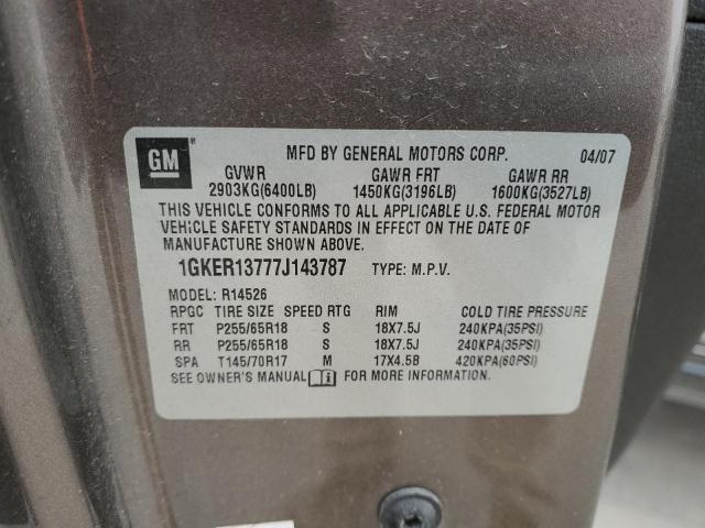 Photo 12 VIN: 1GKER13777J143787 - GMC ACADIA SLE 