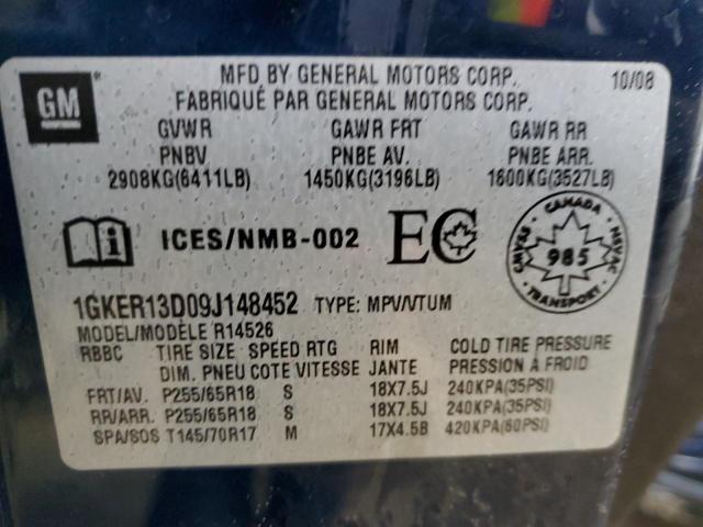 Photo 12 VIN: 1GKER13D09J148452 - GMC ACADIA SLE 