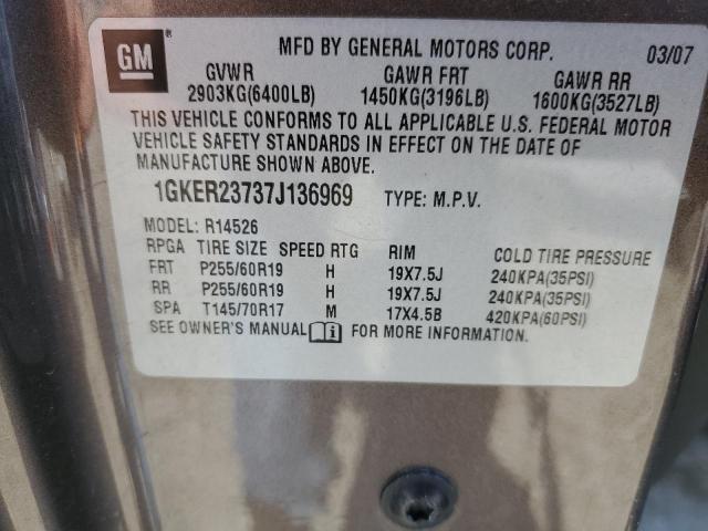 Photo 12 VIN: 1GKER23737J136969 - GMC ACADIA 