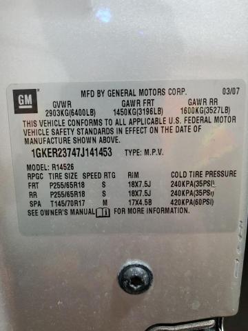 Photo 12 VIN: 1GKER23747J141453 - GMC ACADIA SLT 