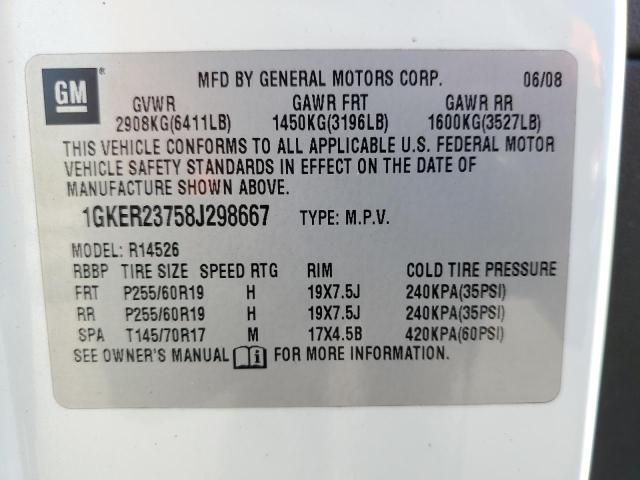 Photo 12 VIN: 1GKER23758J298667 - GMC ACADIA 