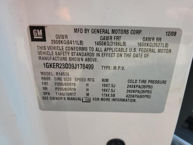 Photo 12 VIN: 1GKER23D39J178499 - GMC ACADIA 