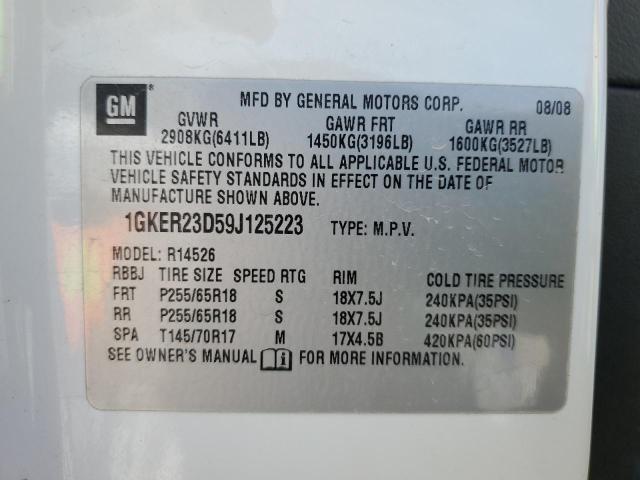 Photo 12 VIN: 1GKER23D59J125223 - GMC ACADIA 