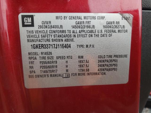 Photo 12 VIN: 1GKER33717J116404 - GMC ACADIA SLT 