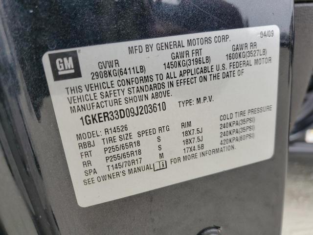 Photo 12 VIN: 1GKER33D09J203610 - GMC ACADIA SLT 