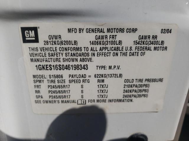 Photo 12 VIN: 1GKES16S046198343 - GMC ENVOY 