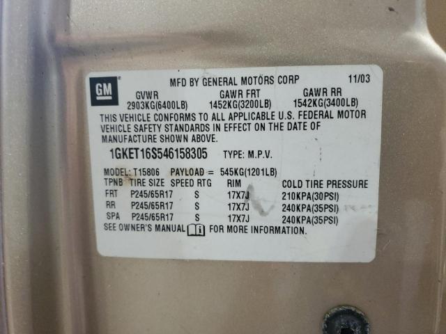 Photo 12 VIN: 1GKET16S546158305 - GMC ENVOY XL 