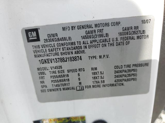 Photo 12 VIN: 1GKEV13788J183874 - GMC ACADIA 