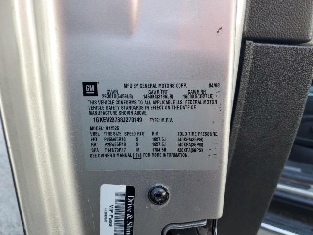 Photo 12 VIN: 1GKEV23738J270149 - GMC ACADIA SLT 