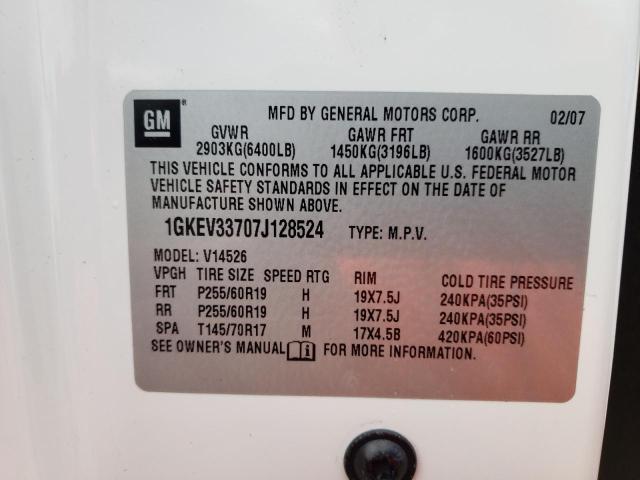 Photo 12 VIN: 1GKEV33707J128524 - GMC ACADIA 