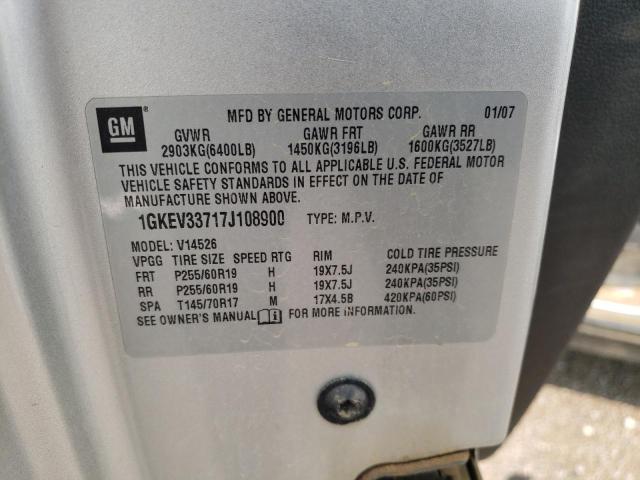 Photo 12 VIN: 1GKEV33717J108900 - GMC ACADIA SLT 