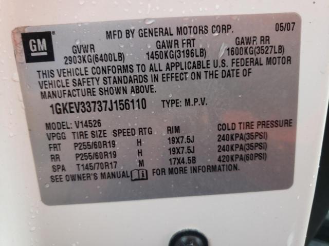 Photo 12 VIN: 1GKEV33737J156110 - GMC ACADIA SLT 