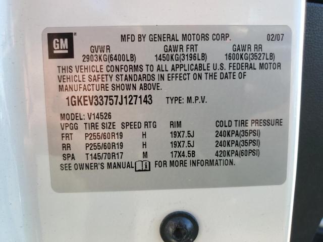 Photo 12 VIN: 1GKEV33757J127143 - GMC ACADIA SLT 