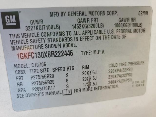 Photo 12 VIN: 1GKFC130X8R222446 - GMC YUKON 