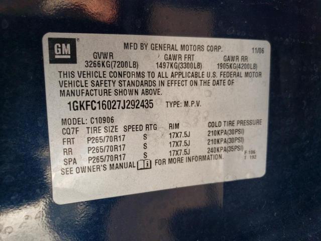 Photo 11 VIN: 1GKFC16027J292435 - GMC YUKON XL C 