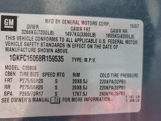 Photo 12 VIN: 1GKFC16068R159535 - GMC YUKON 