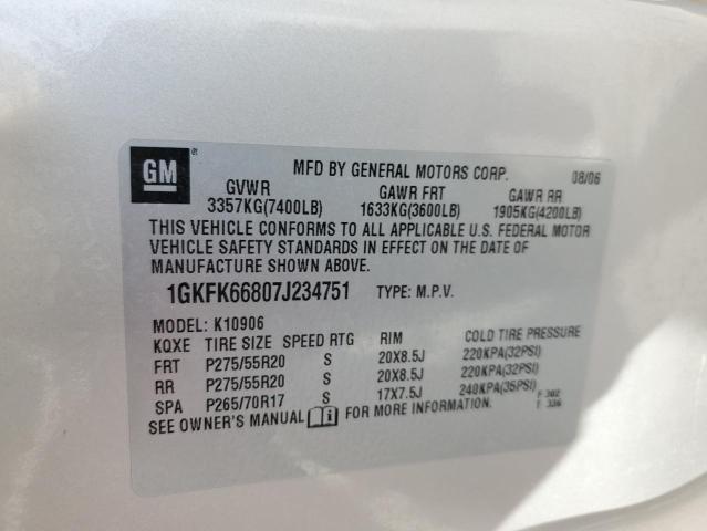 Photo 12 VIN: 1GKFK66807J234751 - GMC YUKON XL D 