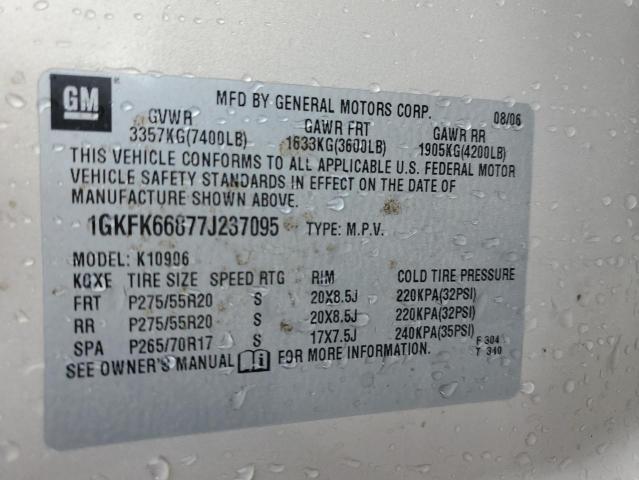 Photo 12 VIN: 1GKFK66877J237095 - GMC YUKON XL D 