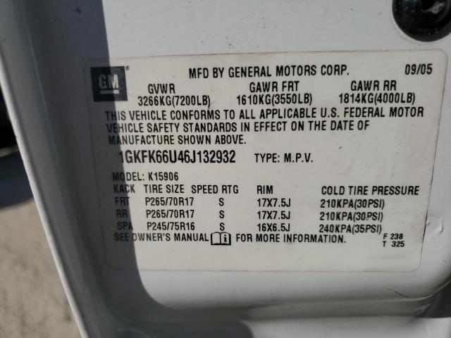 Photo 12 VIN: 1GKFK66U46J132932 - GMC YUKON 