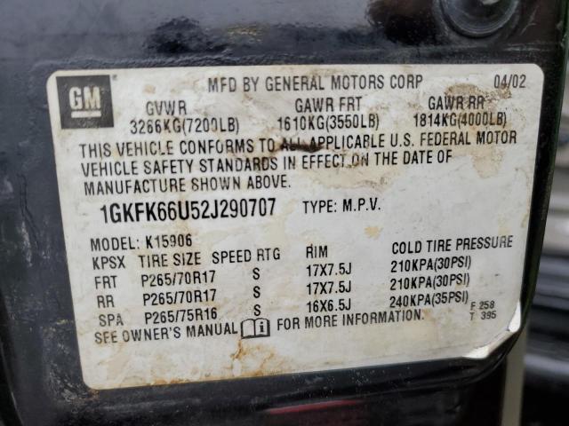 Photo 11 VIN: 1GKFK66U52J290707 - GMC DENALI 