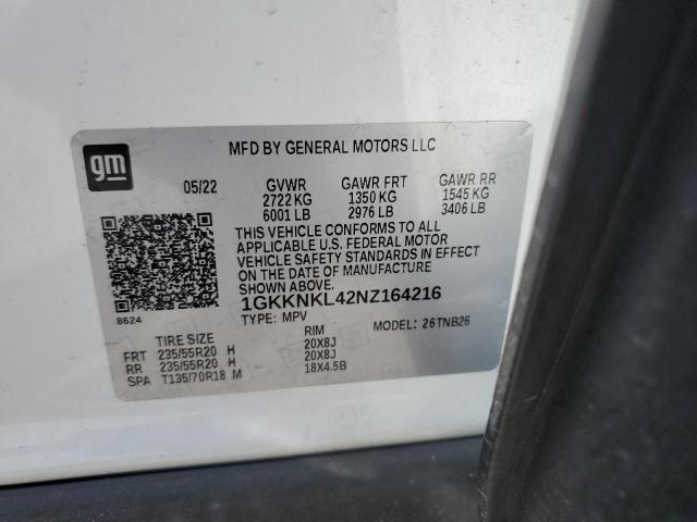 Photo 11 VIN: 1GKKNKL42NZ164216 - GMC ACADIA SLE 