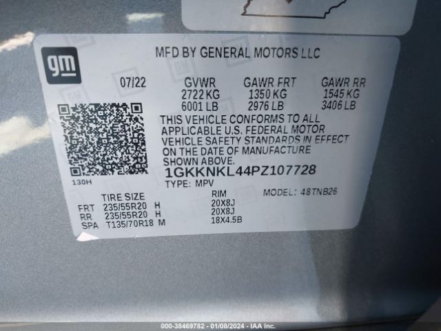 Photo 8 VIN: 1GKKNKL44PZ107728 - GMC ACADIA 