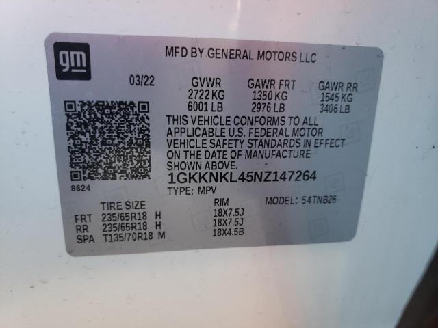 Photo 13 VIN: 1GKKNKL45NZ147264 - GMC ACADIA SLE 