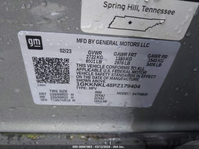 Photo 8 VIN: 1GKKNKL48PZ179404 - GMC ACADIA 