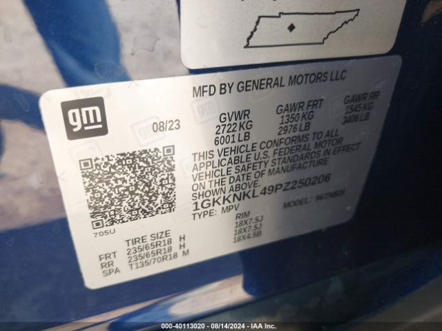 Photo 8 VIN: 1GKKNKL49PZ250206 - GMC ACADIA 