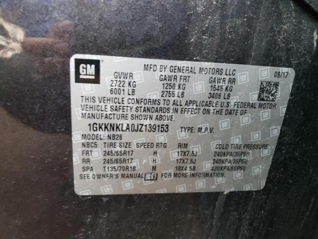 Photo 12 VIN: 1GKKNKLA0JZ139153 - GMC ACADIA SLE 