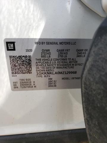 Photo 12 VIN: 1GKKNKLA0MZ129968 - GMC ACADIA SLE 