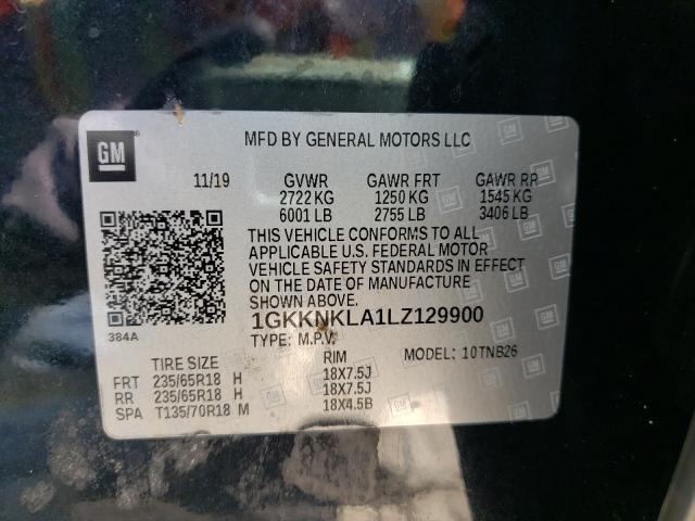 Photo 9 VIN: 1GKKNKLA1LZ129900 - GMC ACADIA SLE 