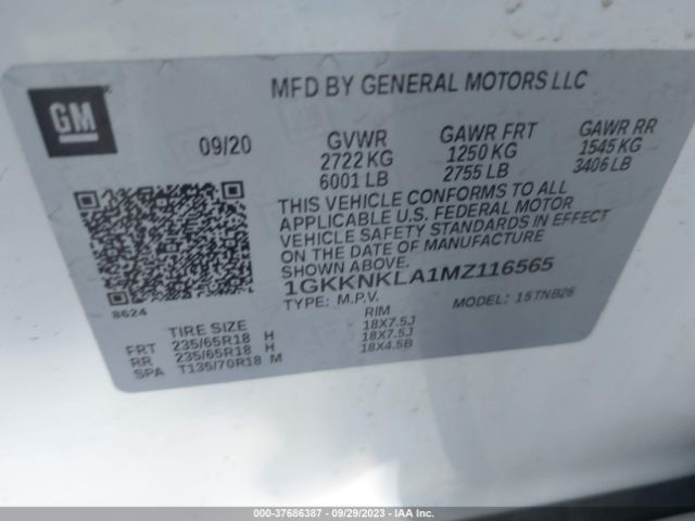 Photo 8 VIN: 1GKKNKLA1MZ116565 - GMC ACADIA 