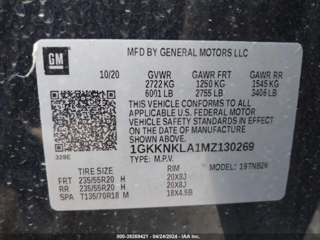 Photo 8 VIN: 1GKKNKLA1MZ130269 - GMC ACADIA 