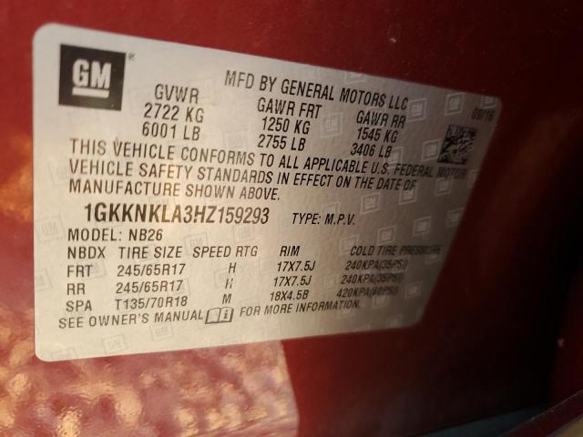 Photo 12 VIN: 1GKKNKLA3HZ159293 - GMC ACADIA SLE 