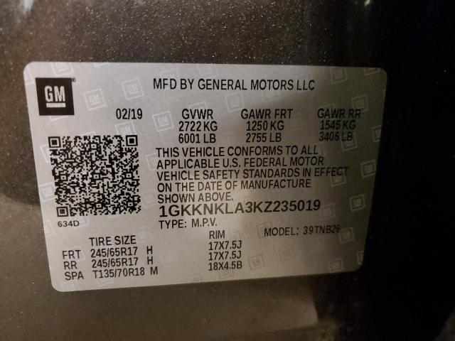 Photo 13 VIN: 1GKKNKLA3KZ235019 - GMC ACADIA 