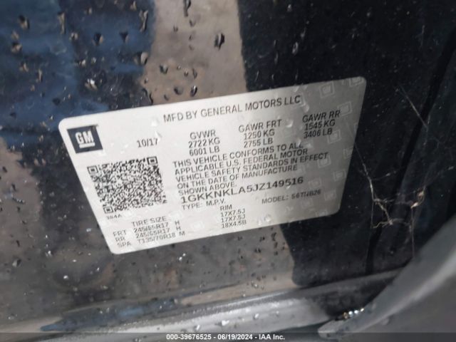 Photo 8 VIN: 1GKKNKLA5JZ149516 - GMC ACADIA 