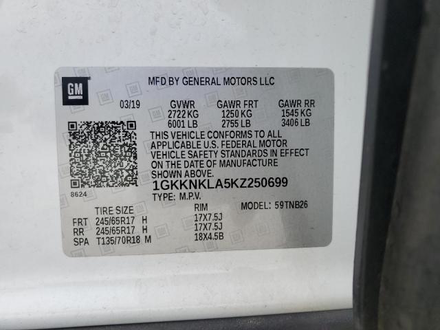 Photo 13 VIN: 1GKKNKLA5KZ250699 - GMC ACADIA SLE 