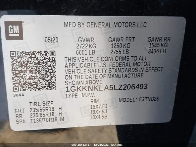 Photo 8 VIN: 1GKKNKLA5LZ206493 - GMC ACADIA 