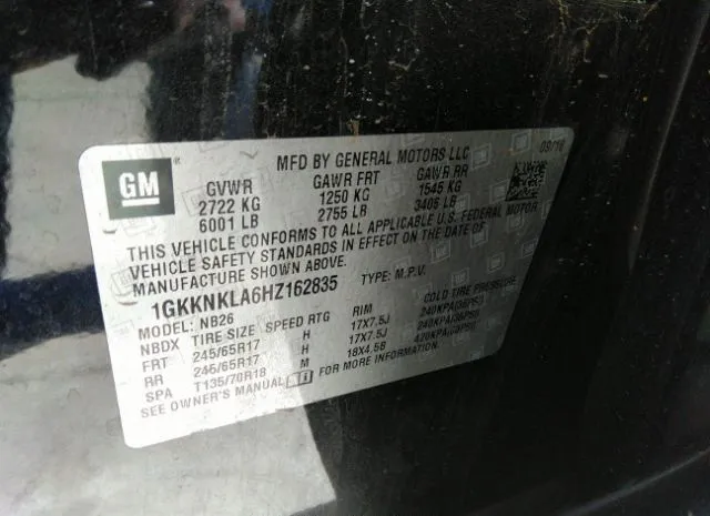 Photo 8 VIN: 1GKKNKLA6HZ162835 - GMC ACADIA 