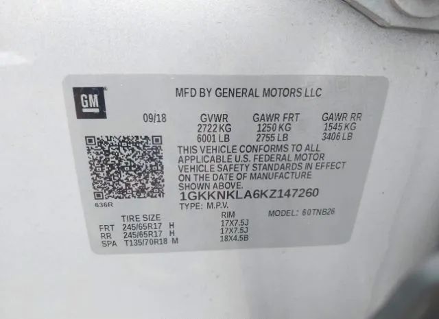 Photo 8 VIN: 1GKKNKLA6KZ147260 - GMC ACADIA 