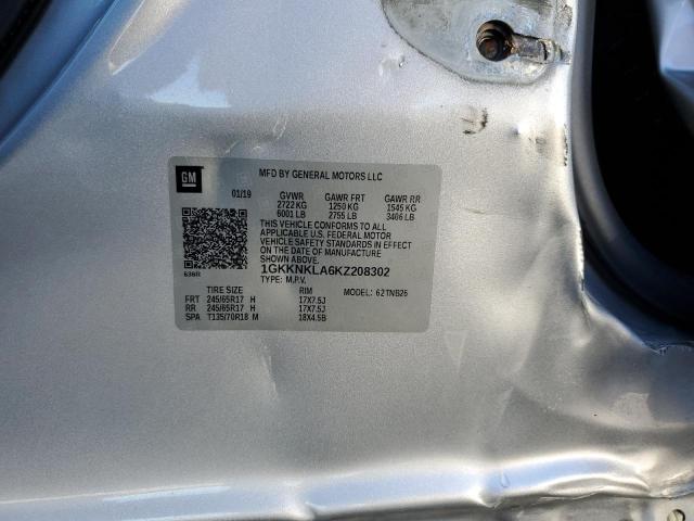 Photo 9 VIN: 1GKKNKLA6KZ208302 - GMC ACADIA SLE 