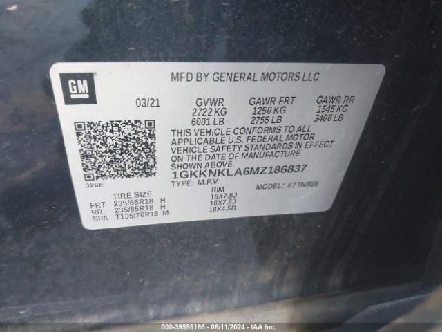 Photo 8 VIN: 1GKKNKLA6MZ186837 - GMC ACADIA 