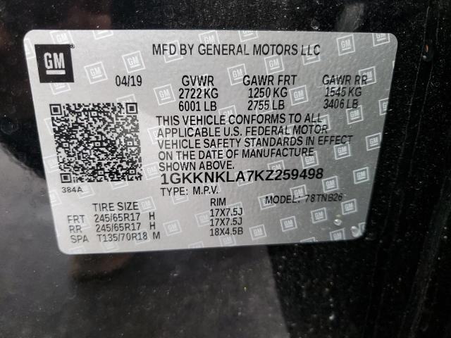 Photo 12 VIN: 1GKKNKLA7KZ259498 - GMC ACADIA 