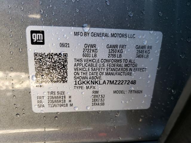 Photo 9 VIN: 1GKKNKLA7MZ227248 - GMC ACADIA SLE 