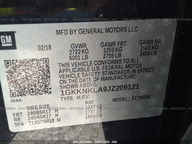 Photo 8 VIN: 1GKKNKLA9JZ209121 - GMC ACADIA 